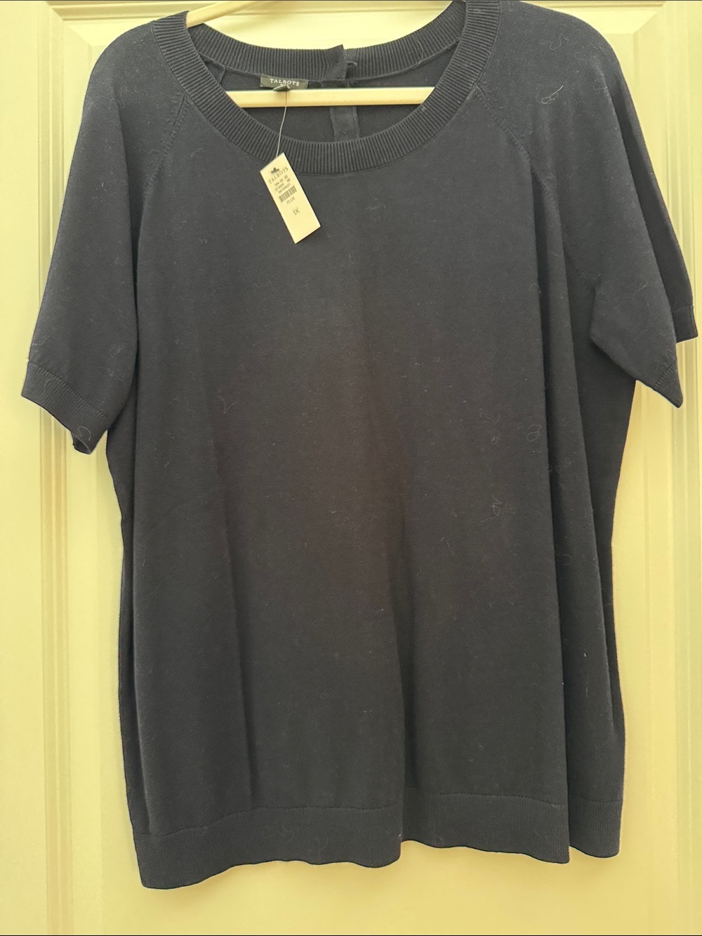 Talbots Short-Sleeve Knit Shirt - Navy